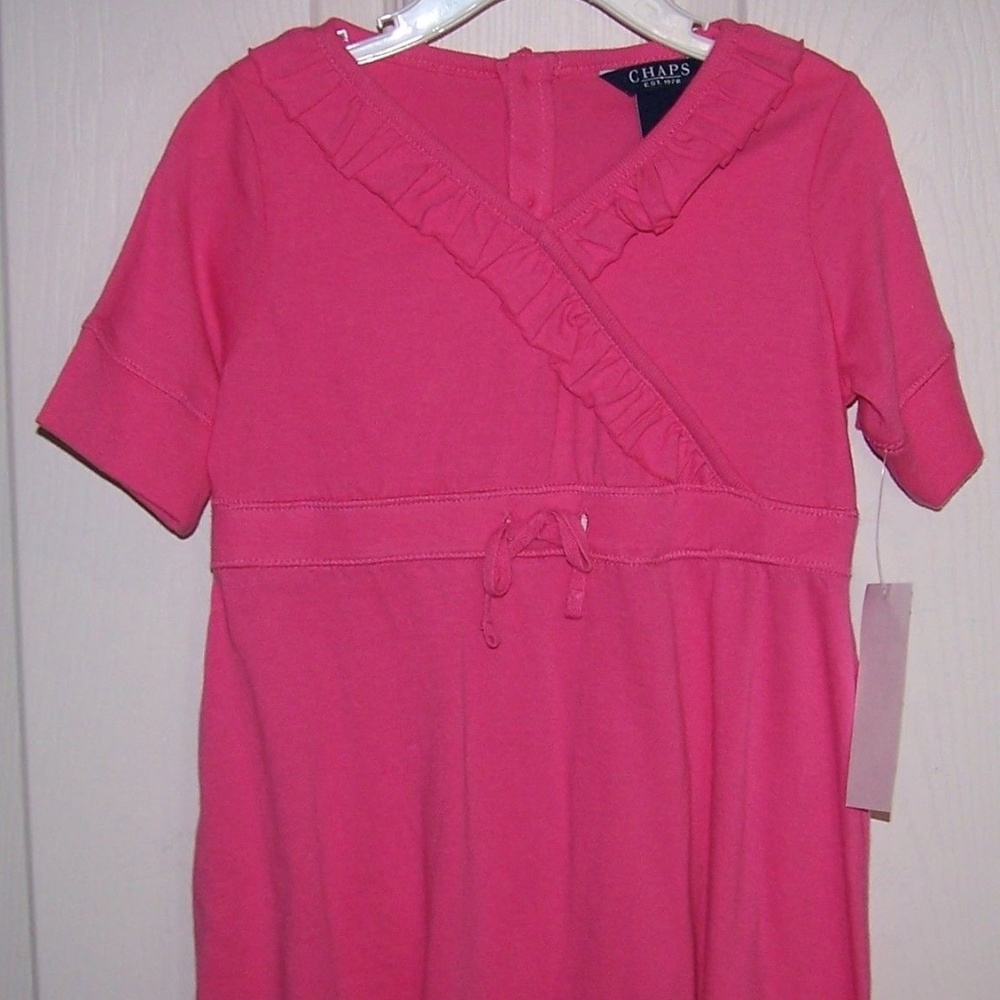 CHAPS Pink cotton short-sleeve DRESS Girls sz 4